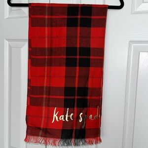 Kate Spade plaid scarf